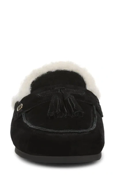 Sam Edelman Astrid Genuine Shearling Lined Mule In Black