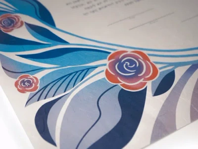 Tchotchke Petals Ketubah In Multi
