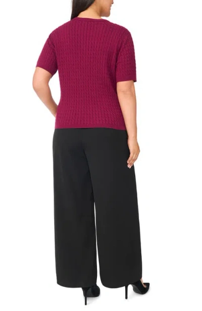 Halogenr Halogen(r) Cable Stitch Sweater In Pure Plum