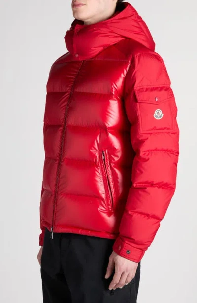 Moncler Maya Jacket Quilted Nylon Down Jacket In Red