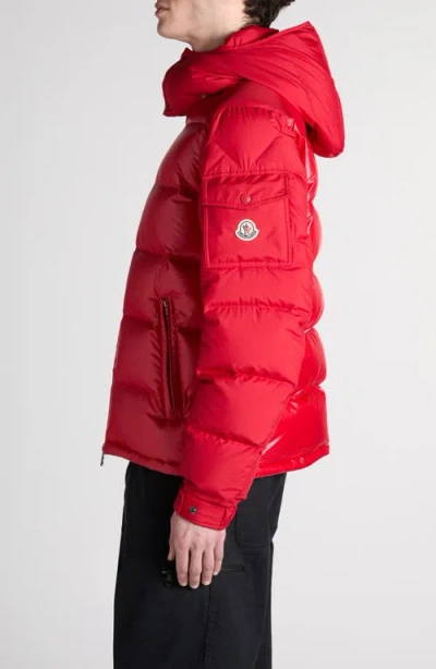 Moncler Maya Jacket Quilted Nylon Down Jacket In Red