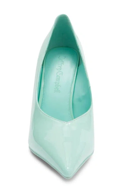 Jeffrey Campbell Diffuse Pointed Toe Pump In Mint Patent
