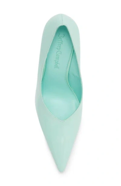 Jeffrey Campbell Diffuse Pointed Toe Pump In Mint Patent