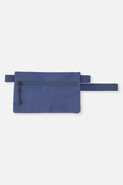 Deux Par Deux Diamond Durable Practical Compact Pencil Case In Blue Diamond Print