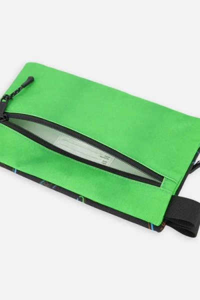 Deux Par Deux Controller Adventure Double-compartment Pencil Case In Black Printed Controller