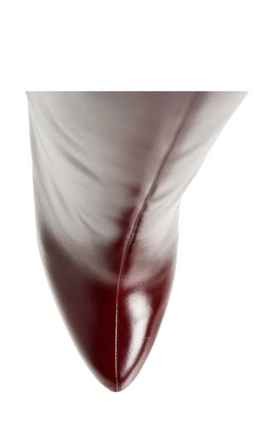 Jeffrey Campbell Unleashed Platform Knee High Boot In Wine