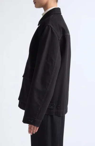 Lemaire Boxy Denim Jacket In Black