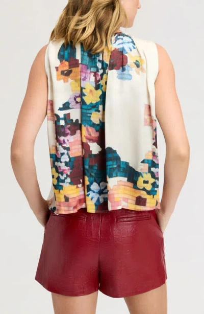Sam Edelman Floral Tie Front Blouse In Multi