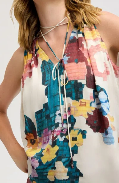 Sam Edelman Floral Tie Front Blouse In Multi