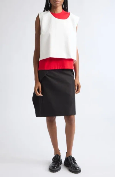 Lii Double Layer Top In White
