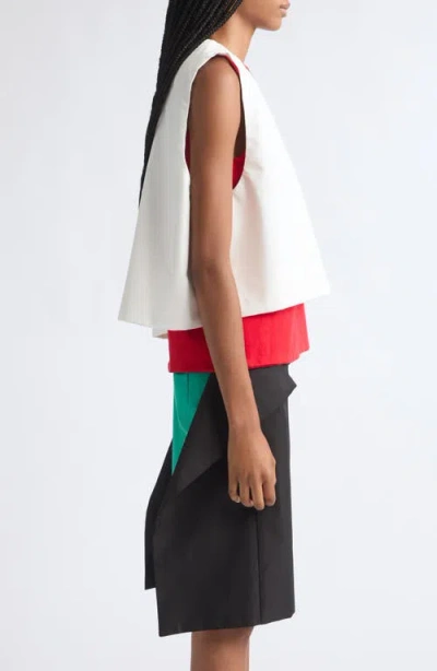 Lii Double Layer Top In White