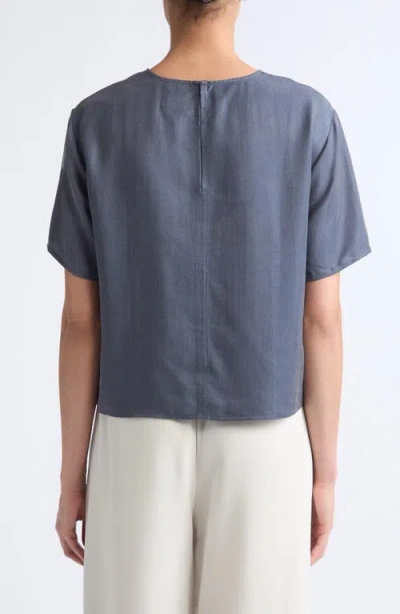 Leset Kim Boxy Tee In Gray
