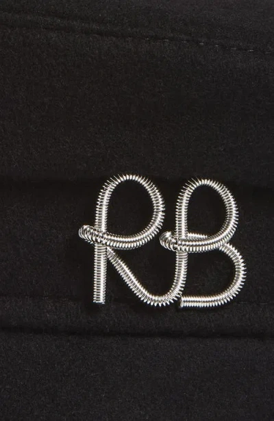 Ruslan Baginskiy Wool Baker Boy Cap In Black
