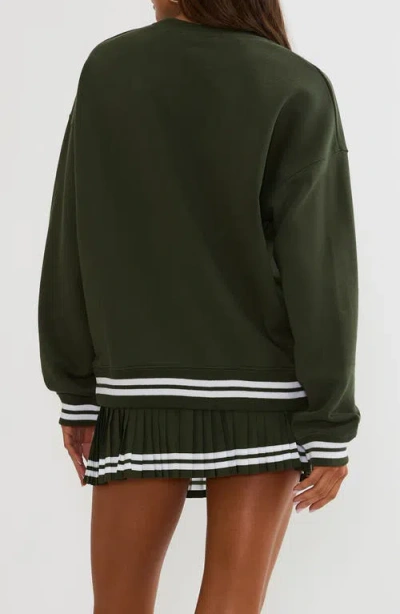 Beach Riot Devyn Oversized Graphic Sweatshirt In Green