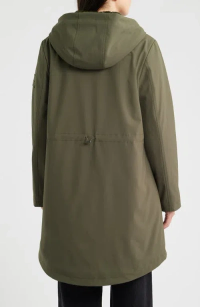 Calvin Klein Soft Shell Parka In Green