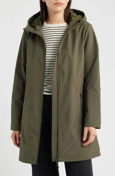 Calvin Klein Soft Shell Parka In Green