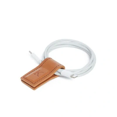 Korchmar Edison Leather Cord Wrapper In Brown