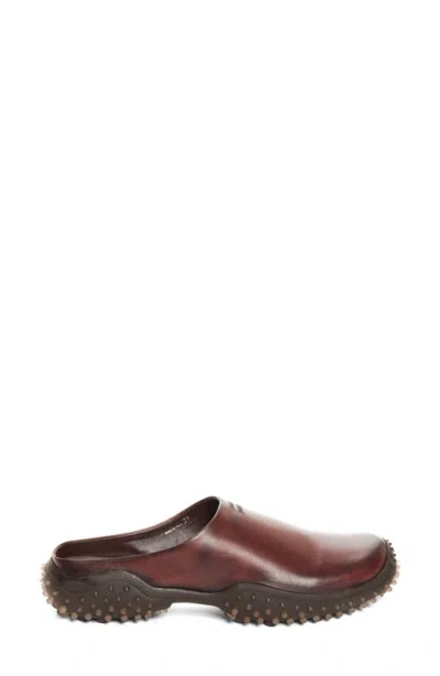 Miu Miu Leather Trail Mule In Caffe
