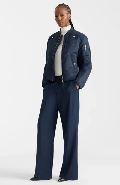 Mackage Avana Bomber Jacket In Blue