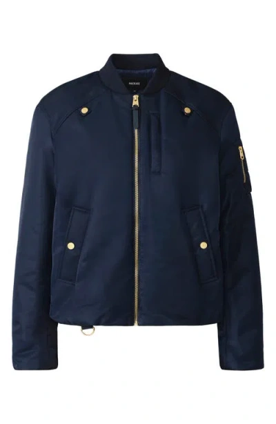 Mackage Avana Bomber Jacket In Blue