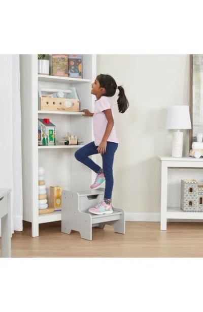 Melissa & Doug Wooden Step Stool In Grey