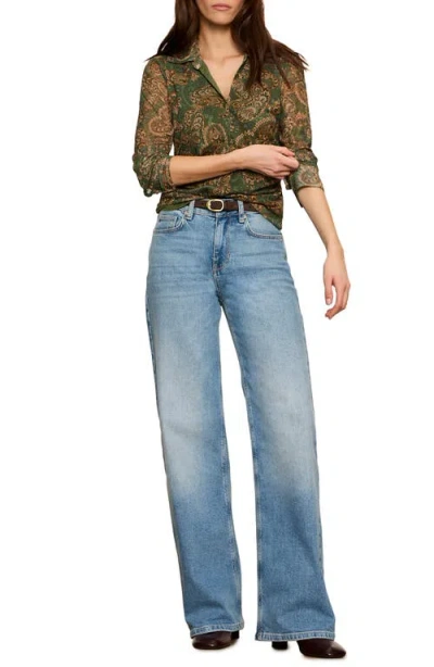 Sanctuary Juno Button Front Shirt In Green