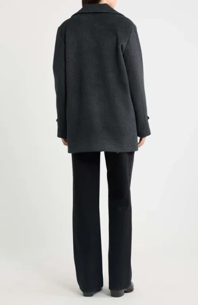 Bernardo Wool Blend Coat In Black