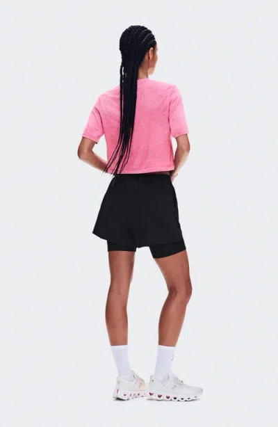On Train Flex Crop T-shirt In Pink