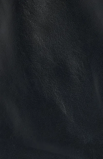 Bernardo Short Leather Jacket In Black