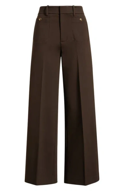 Frame The Pixie Slim Fit Palazzo Pants In Brown