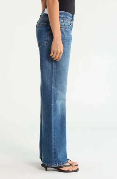 Re/done Grayson Low Rise Bootcut Jeans In Blue