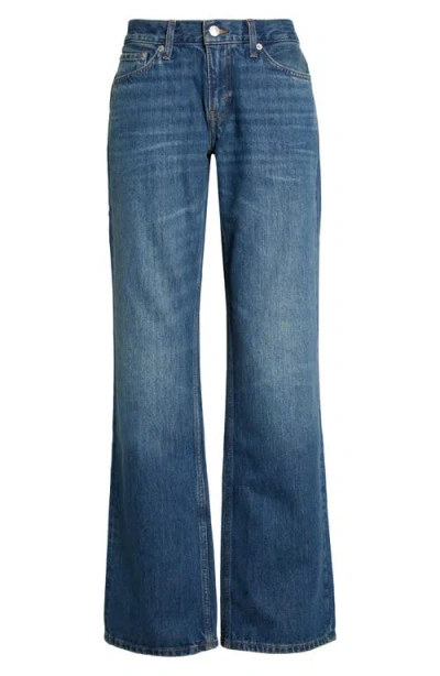 Re/done Grayson Low Rise Bootcut Jeans In Blue