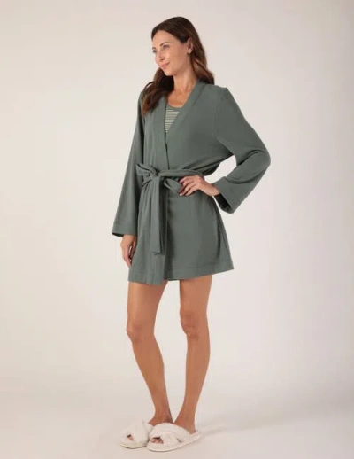Softflex Cloud Fleece Robe In Basil
