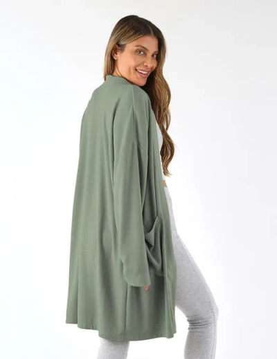 Softflex Luxury Cardigan In Basil