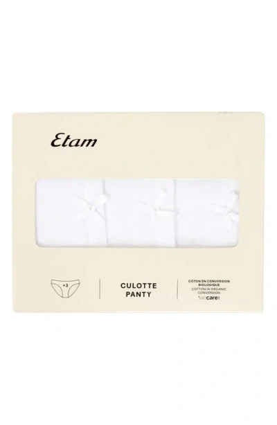 Etam Jack 3-pack Bikini Panties In White