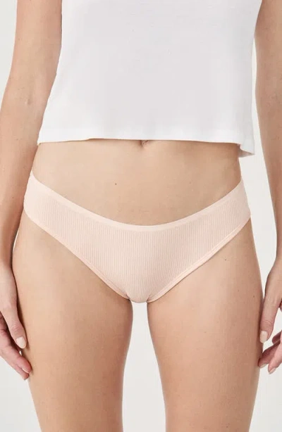 Etam John 3-pack Ribbed Bikini Briefs In Grey Multicolor