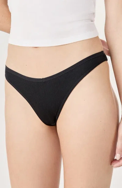Etam 3-pack Rib Thongs In Multi