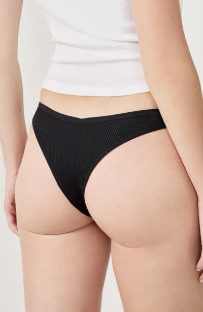 Etam 3-pack Rib Thongs In Multi