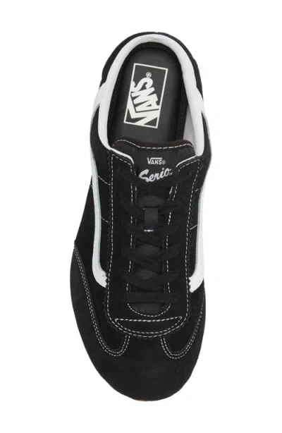 Vans Super Lowpro Mule In Black/white
