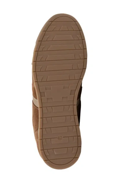 Naot Spin Sneaker In Brown Suede Combo