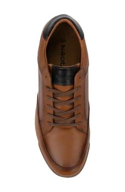 Naot Move Leather Sneaker In Burnished Brown Combo