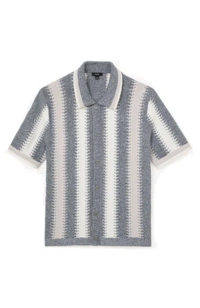 Reiss Dale Stripe Button-front Sweater In White