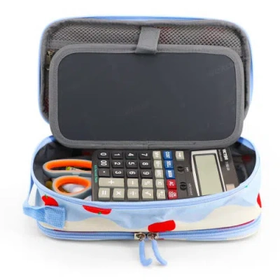 J World Doodle Pencil Case With Handle Strap In Floating Apple