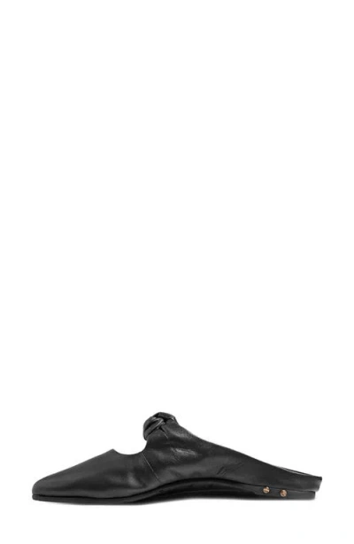 Beek Noddy Leather Flat Mule In Black