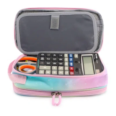 J World Doodle Pencil Case With Handle Strap In Aurora