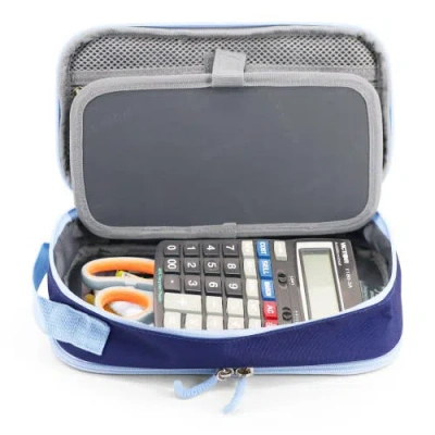 J World Doodle Pencil Case With Handle Strap In Navy