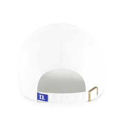 47 Brand '47 White Duke Blue Devils Clean Up Adjustable Hat In White