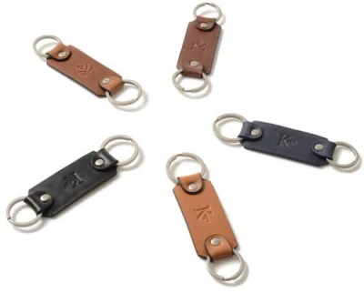 Korchmar Irwin Leather Double Loop Key Chain In Espresso