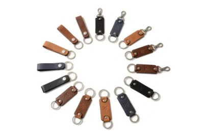 Korchmar Irwin Leather Double Loop Key Chain In Espresso