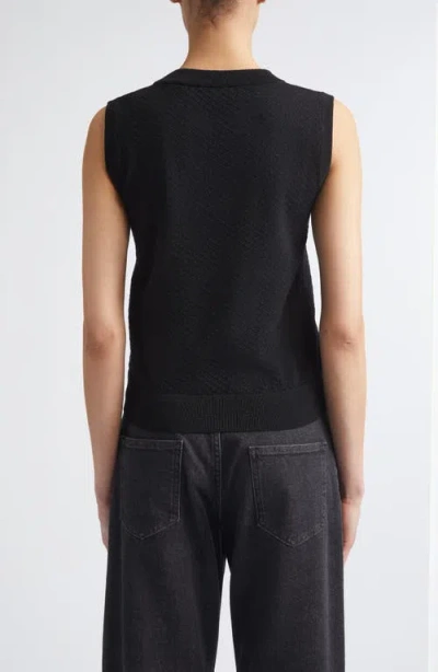 Eleventy Sleeveless Wool Blend Knit Shell In Black